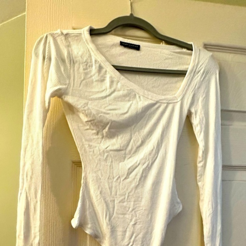 Naked Wardrobe White bodysuit NWOT size S
